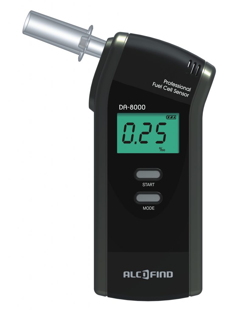 breathalyser with professional fuel cell sensor